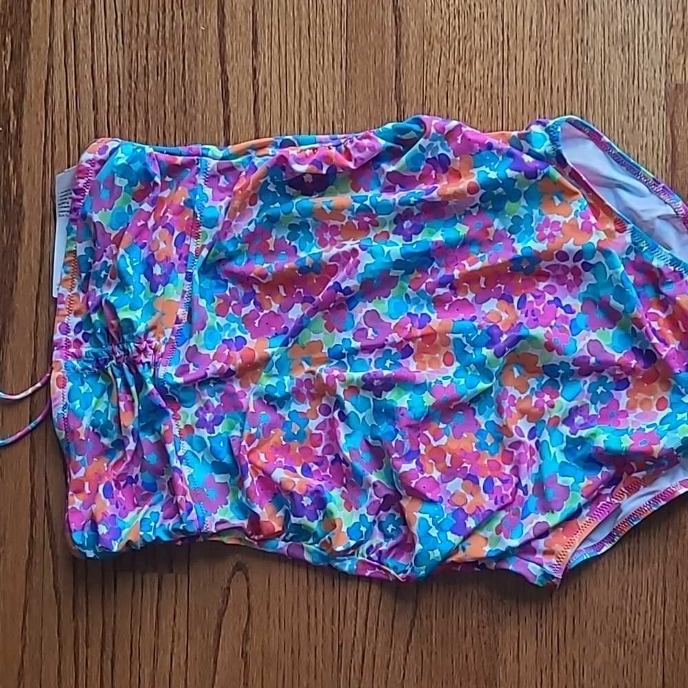 Anita Size 8 Maternity Colorful Floral Pattern Strapless Swimsuit NEW